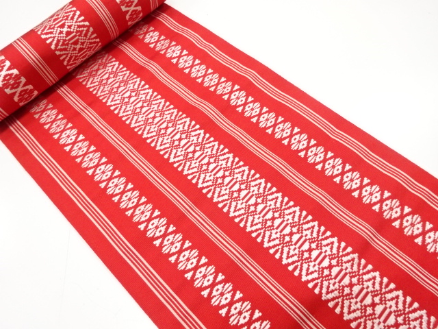 JAPANESE KIMONO / ANTIQUE BOLT FOR NAGOYA OBI / SILK / CHIKUZEN HAKATA 